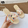 Trendy floral slides for women - new summer collection: unique design, non-slip soft sole, perfect for beach & pool