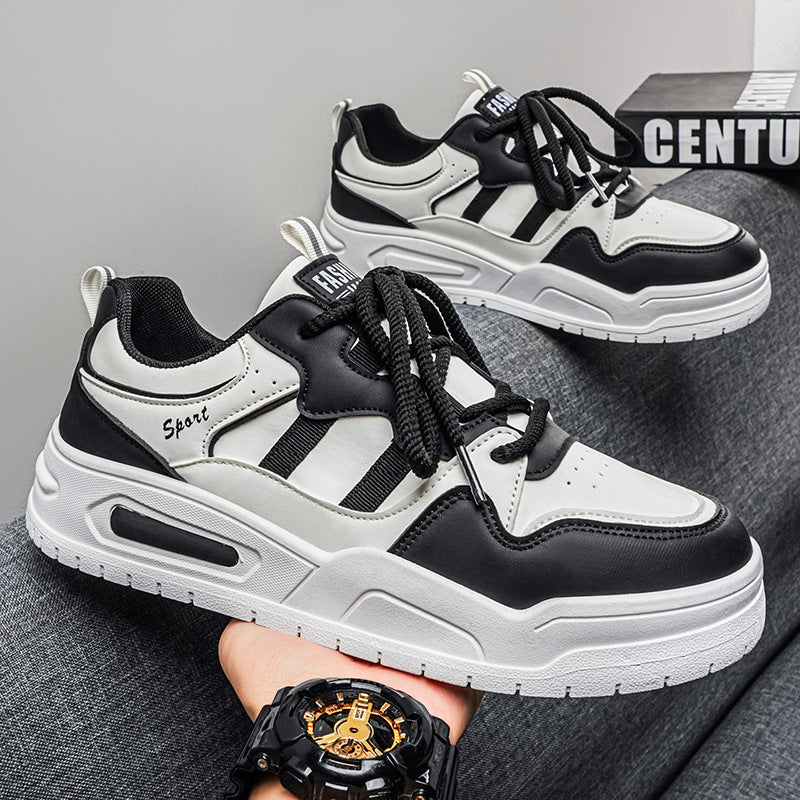 Men's shoes: 2026 spring new arrivals - trendy fashion chunky sole wear-resistant athletic casual shoes, versatile low-top skate shoes for teens