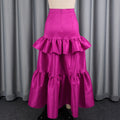 Autumnew arrival rose red ruffles skirt high waistslimming look slimming banquet party multi-layer cake skirtskirt