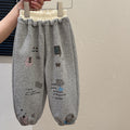 Girls' spring new arrivals: cute printed casual sweatpants, stylish and versatile joggers for baby girls, korean style trendy kids' clothing