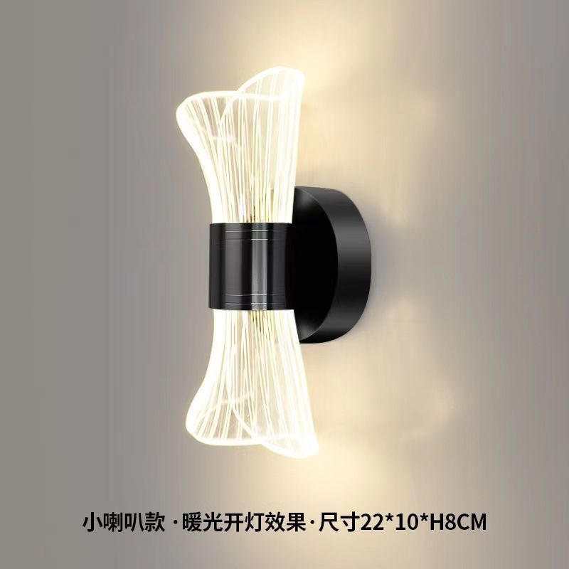 Minimalist bedside lamp creative bedroom living room bedside nordic led acrylic aisle background wall post-modern wall lamp