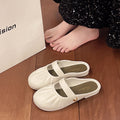 Baotou half slippers for women outwear2025 spring and summer new arrivaleasiest for matchretroflats slip-on lazy pleated sandals
