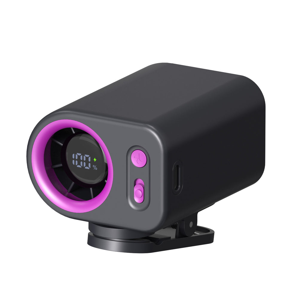 2026 new high-speed clip-on fan - handheld, detachable umbrella clip fan with digital display, portable mini fan