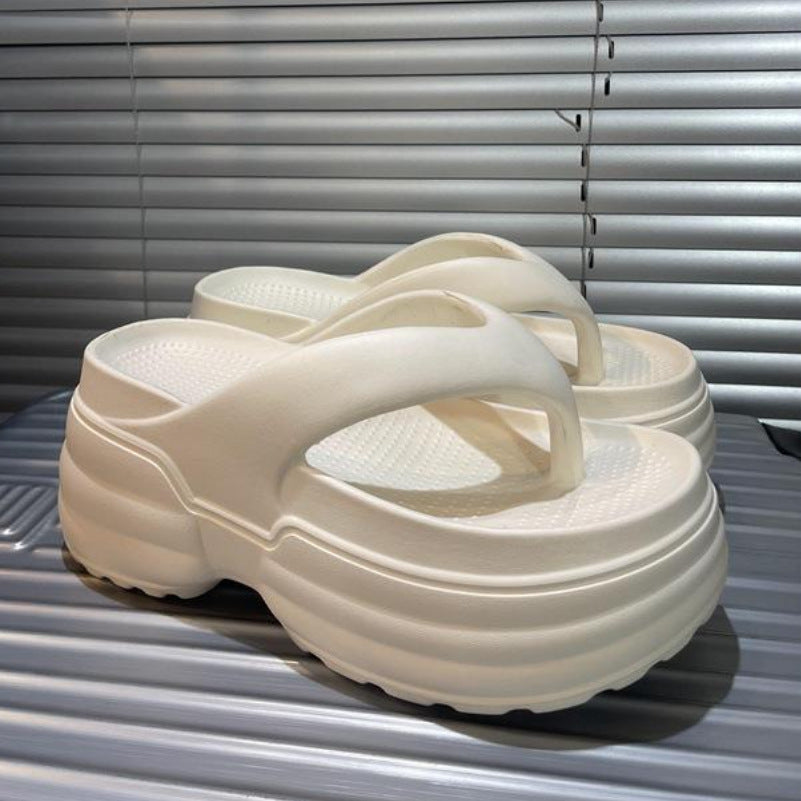 9cm height increasing slippers women's thick sole flip flops women's flip flops women's shoes outwear 2024new women's sandals wholesale