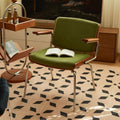 Designer vintage single balcony leisure chair nordic dining chair for home casual living room backrest armrest sofa chair