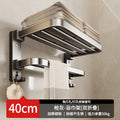 Factory supply bath towel rack suit bathroom punch-free storage rack bathroom toilet space aluminum wall-mounted towel rack
