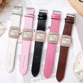 e-commerce hot-selling snake-embossed leather belt diamond-studded women's watch, square full diamond quartz watch, ladies' watch manufacturer wholesale