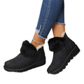 plus sizethick sole fur snow boots for women  winternew arrivalfleece-linedthickenedheattech snow boots for women