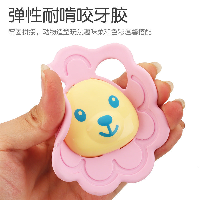Factory direct sales baby animal head modeling toothpaste grinding teeth maternal and infant toys baby dolphin teeth biting glue soft rubber accessories