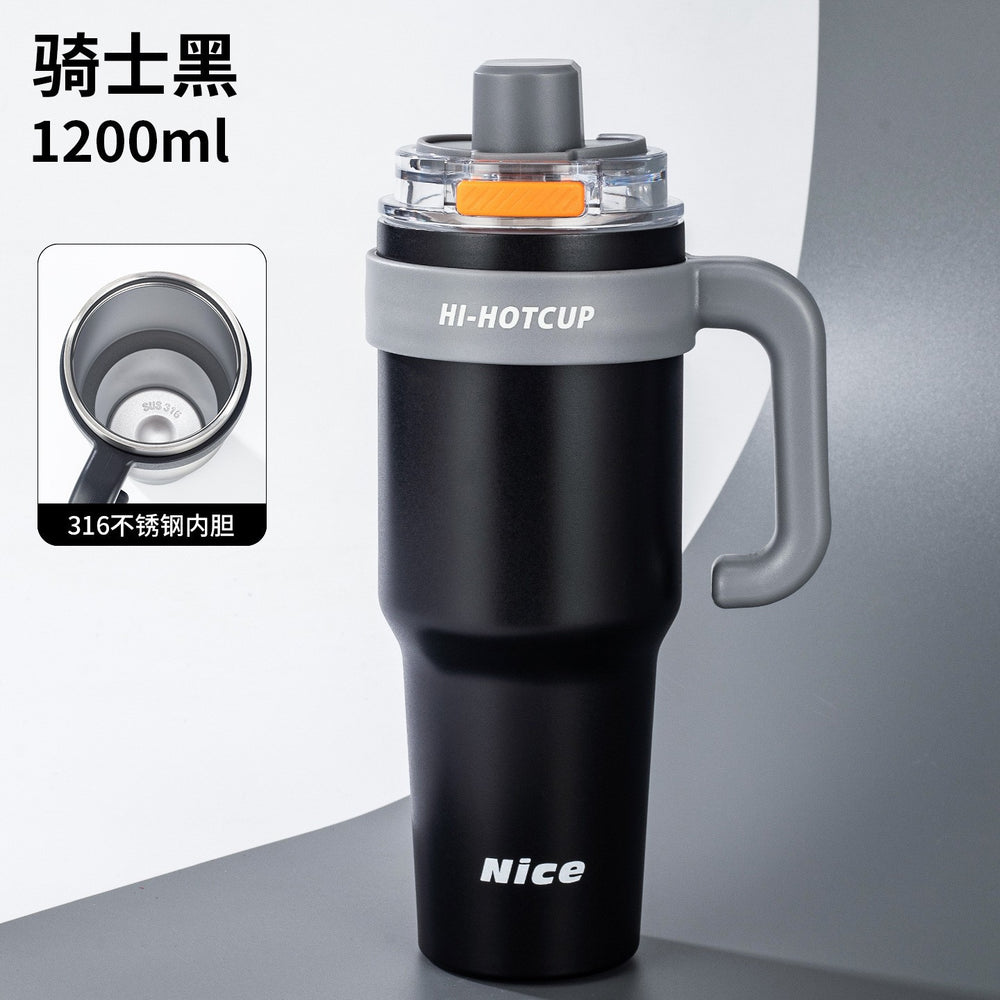Summer new arrival: extra-large insulated tumbler - super capacity ice tumbler, stainless steel keeps drinks cold, perfect for car coffee