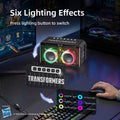 Transformers y02max wireless bluetooth speaker with rgb lighting, dual speakers, subwoofer, tws, outdoor desktop speaker