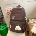 Backpack casual forest style fresh casual backpack cloud pendant preppy style high school student large capacity backpack