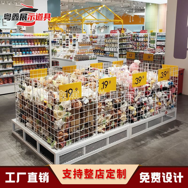 New steel and wood shelves boutique stationery store display cabinet general merchandise whole store design store chain store snack shelves