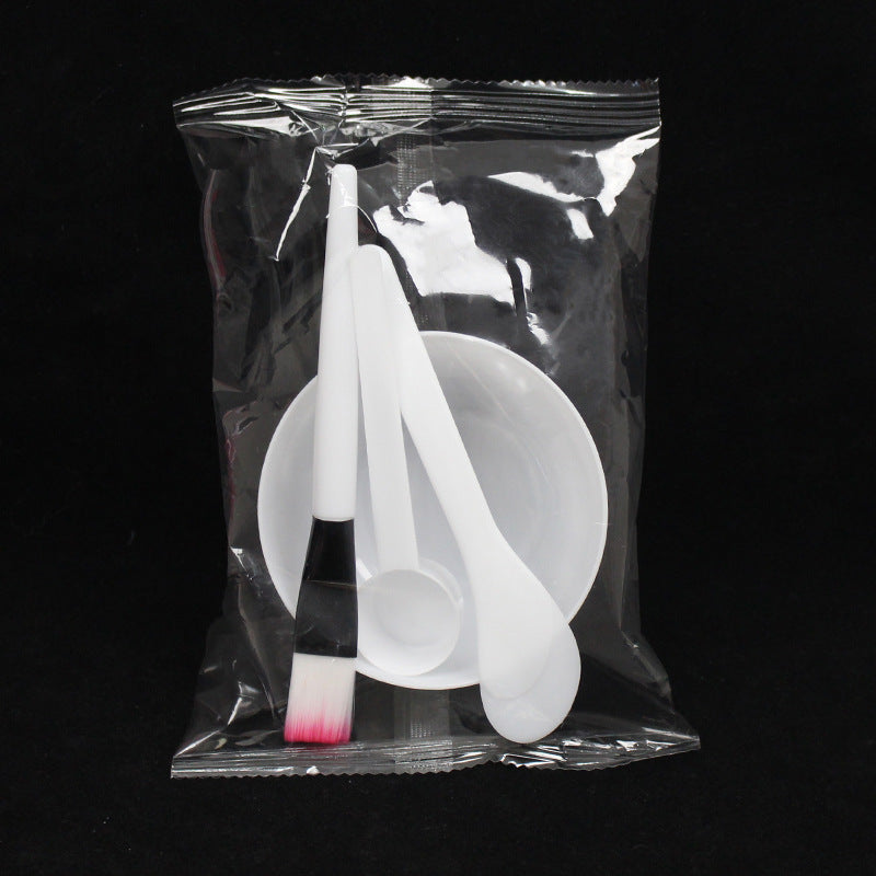 Individually packaged mask tools set: mask bowl (4-piece set), mask brush, plastic spoon, mixing spatula, spa tool set