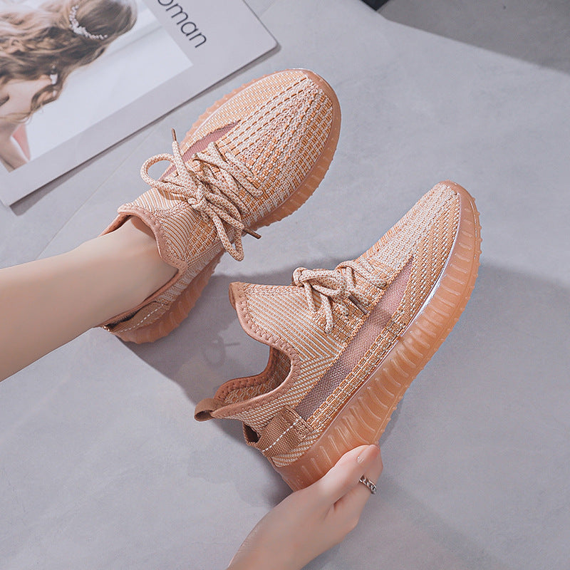 Soft and lightweight coconut shoes for women, breathable and odor-resistant mesh sneakers for summer, versatile for students, work, running, and casual sports