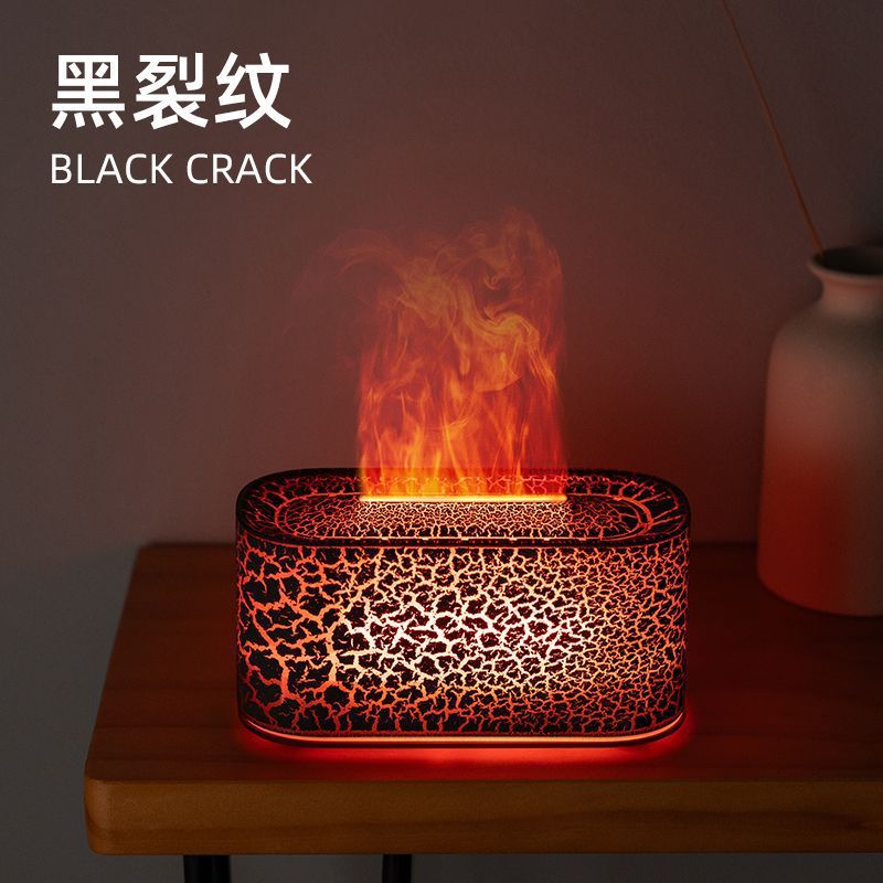 Usb simulated flame lamp small aromatherapy humidifier bedroom home office desk ambient light mini desktop
