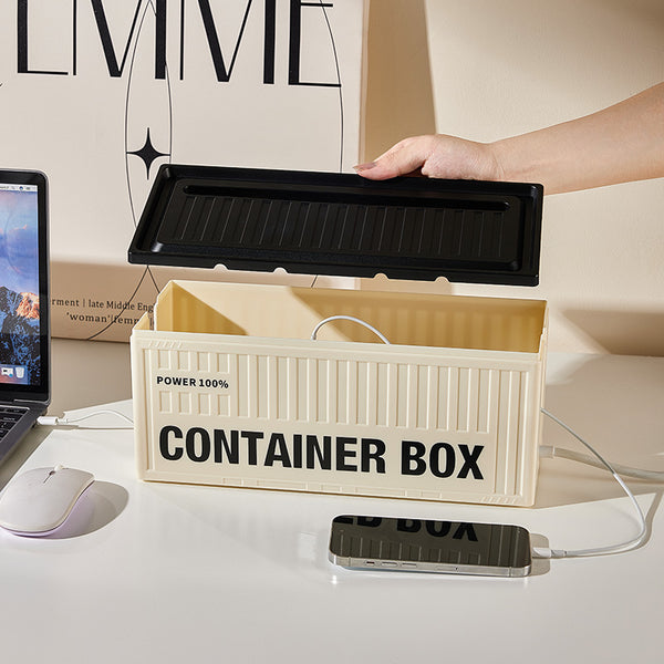 Plastic plug-in board storage box Wire management box Socket power strip Power wiring decoration Industrial shielding finishing box