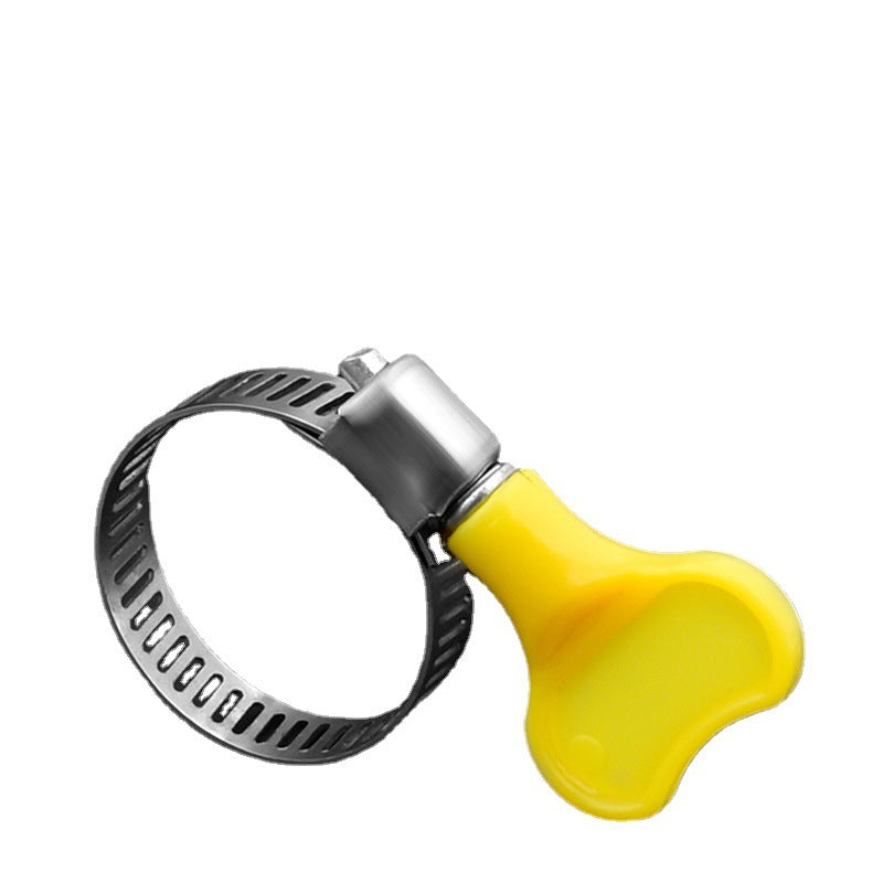 Throat hoop Stainless steel handle type hoop clamp water pipe trachea hose clamp fixed buckle joint hand screw ring frame