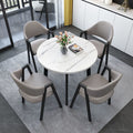 Nordic light luxury negotiation table and chair combination sales department modern casual milk tea shop dining table small apartment round table for home