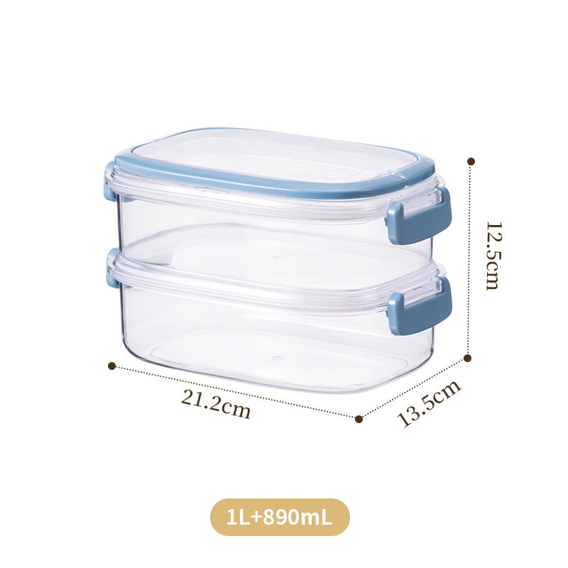Portable portable sealed chilled box can be stacked with sealed buckle lunch box dormitory office worker food fresh-keeping box