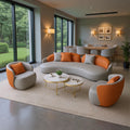 Curved beauty salon clothing store rest area sofa coffee table b&b hotel guest room plaid sofa chair negotiation