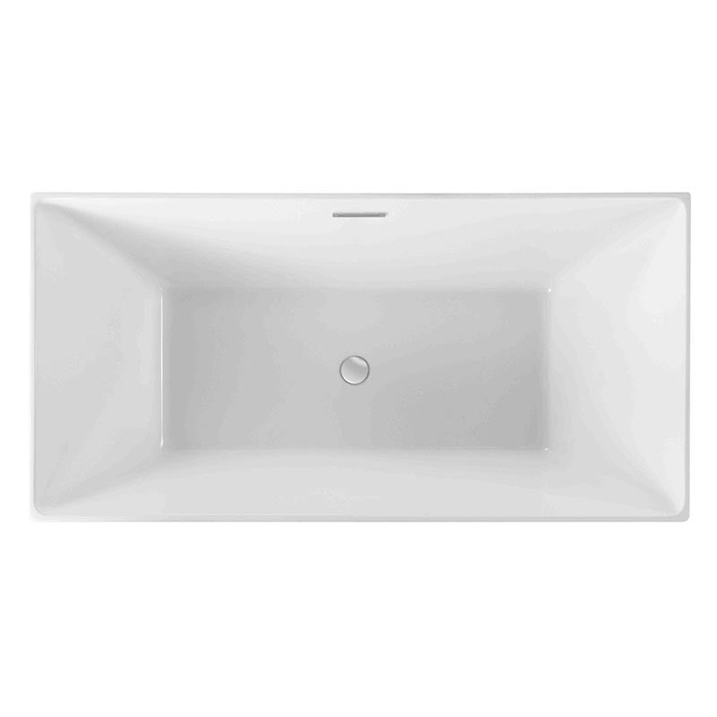 Sannora Saint Laurent bathroom small acrylic rectangular thin edge adult independent bathtub 1.5-1 meters
