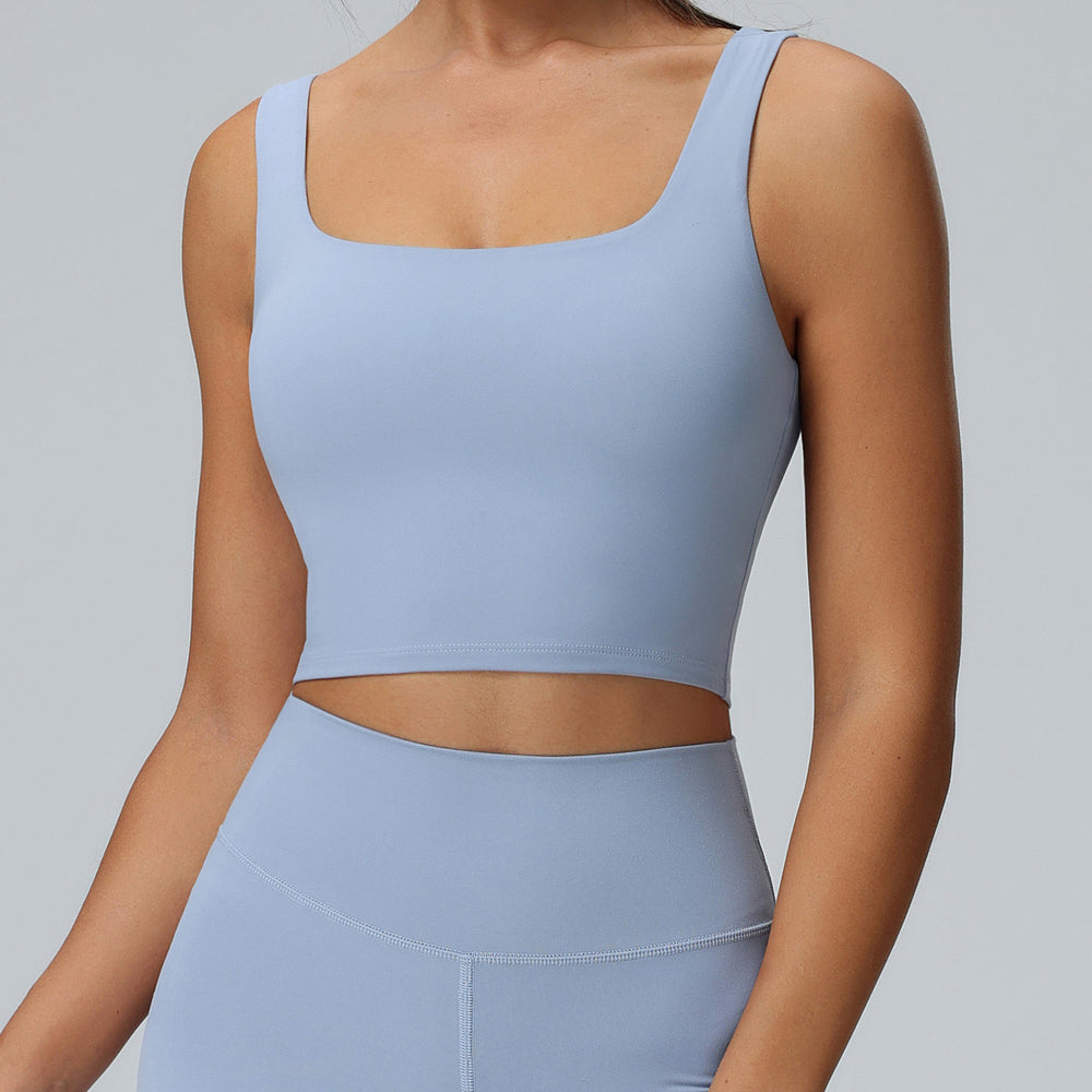 Lycra high-end sports bra, lulu style, high-impact sports tank top, women's fitness shockproof barely-there yoga bra