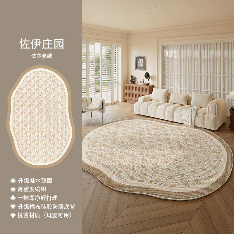 Distributed carpet living room no-wash and wipeable new arrival medieval style frenchretro special-shaped irregular stain-resistant bedroom floor mat