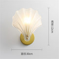Modern minimalist seashell crystal glass wall sconce - trendy living room, background wall, hallway, stairway, master bedroom, bedside lighting