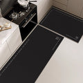Leather kitchen floor mat, high-end, full coverage, oil-proof, non-slip, wipeable, no-wash carpet, pvc waterproof, dirt-resistant floor mat