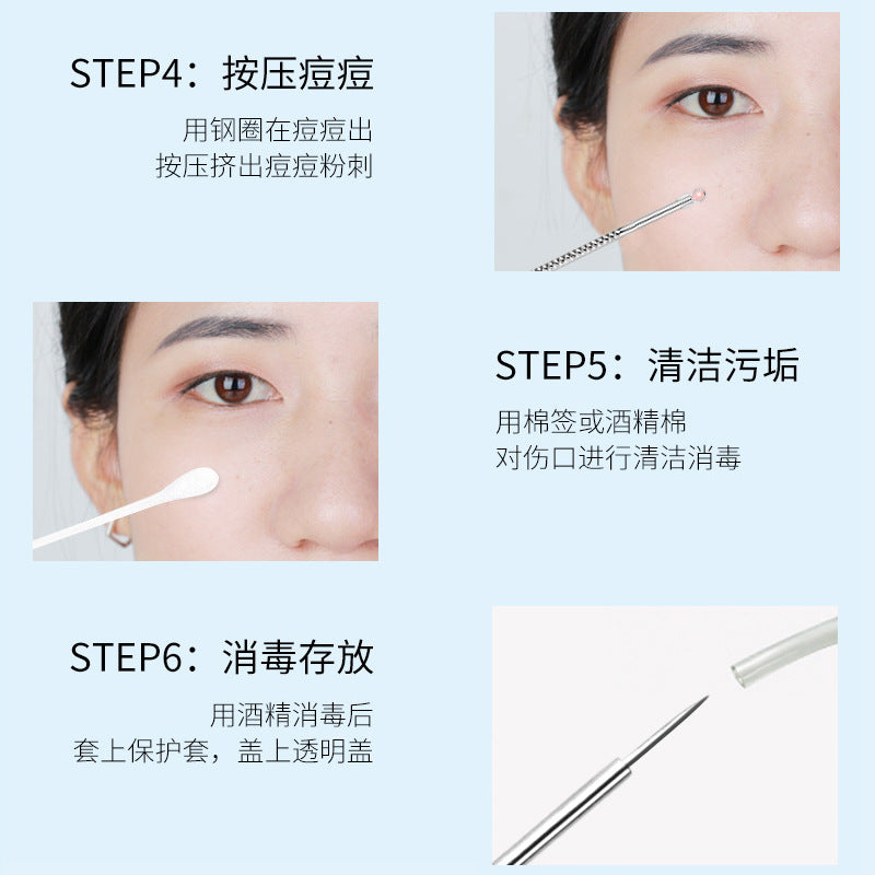 Keqi acne needle oem processing to squeeze acne and blackheads stainless steel acne needle oem oem packaging odm