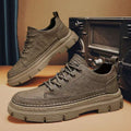 Men's shoes 2026 new winter casual leather shoes men's martin boots low-top non-slip soft sole student work boots