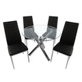 Tempered glass dining table set - modern luxury dining chairs - premium dining table and chair combination for home use