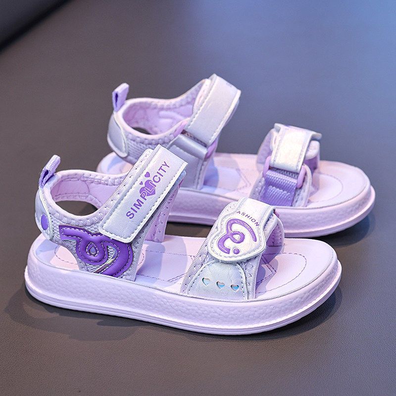 British dgkp girls' princess sandals, new  spring/summer fashion soft-soled kids' beach shoes, girls' sandals and slippers