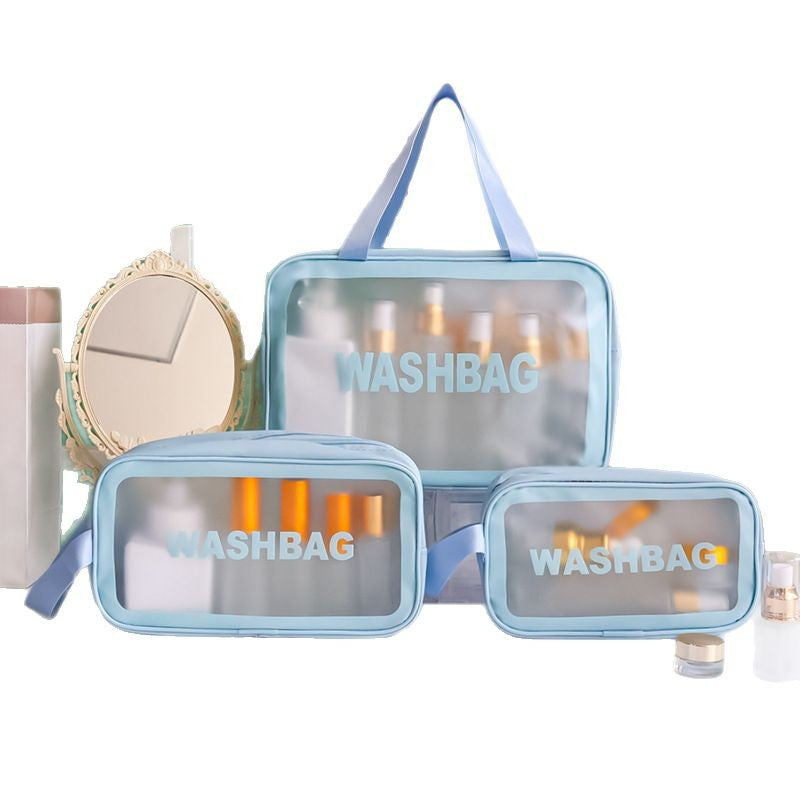 Wash storage bag Premium waterproof single-layer cosmetic bag Portable large-capacity transparent travel cosmetic storage bag