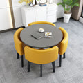 Collapsible dining table for home, small apartment, apartment, restaurant, shopfront negotiation table and chair set, reception round table