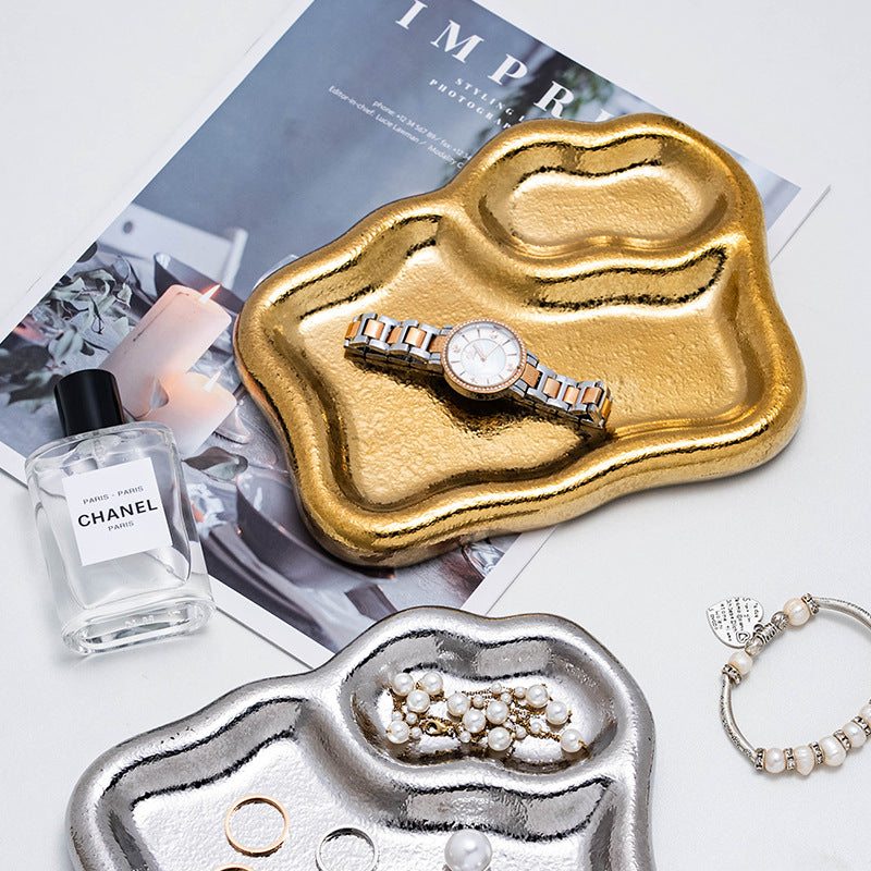 Insaccessible luxury ceramic storage jewelry tray stylish high-value desktop ornaments entrance ring key storage tray