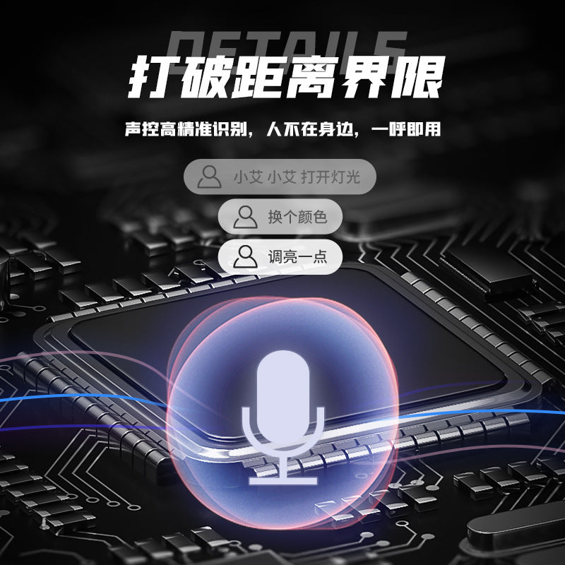 Smart voice-controlled desk lamp socket, study night light, usb power strip for student dorms, bedroom bedside lamp