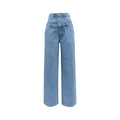 Ready stock - 20755#  cross-border e-commerce women's fashion european and american ins style new autumn/winter double waistband wide leg straight pants