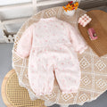 Baby spring & fall new arrival onesie full moon 100 days baby girl princess floral double layer romper outing onesie