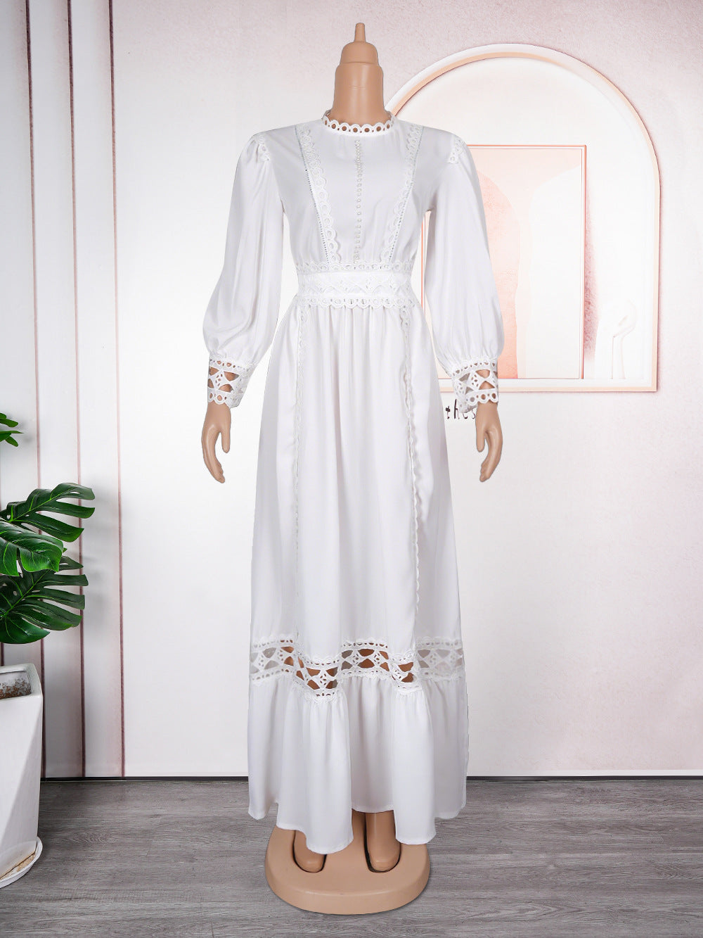 African plus size women's clothing   foreign trade cross-border maxi dress european and american elegant long dress skirt