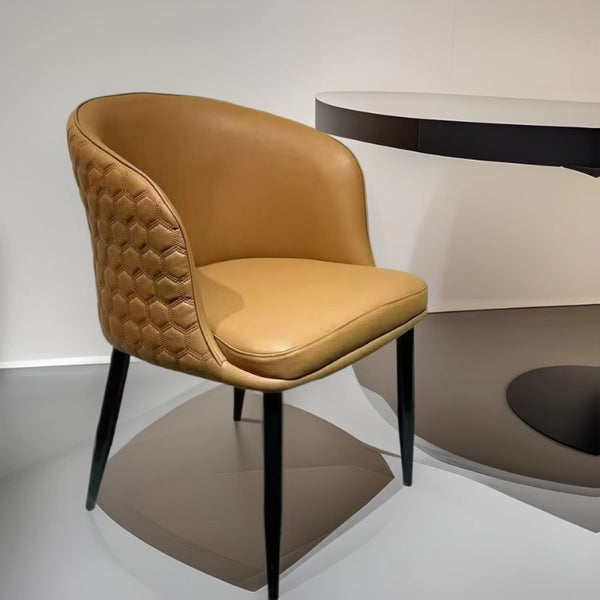 Nordic Restaurant Light Luxury Leather Dining Chair Creative Cafe Soft Bag Backrest Chair Sales Department Leisure Negotiation Table and Chair
