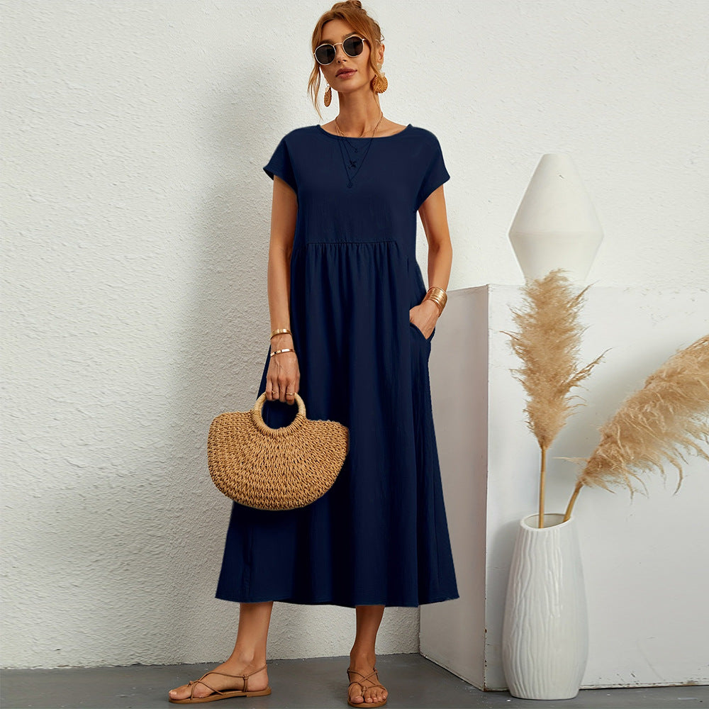 Ins european and american cross-border women's clothing  travel long casual dress  european and american clothing spring