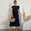 Ins european and american cross-border women's clothing  travel long casual dress  european and american clothing spring