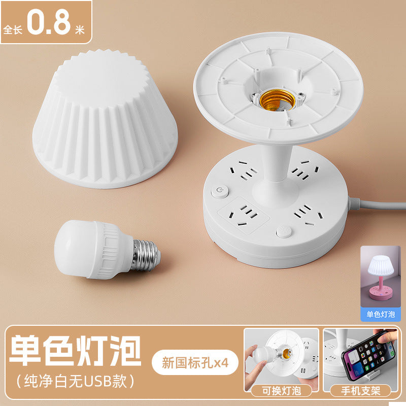 Integrated desk lamp & nightstand light - led bedside lamp for study, bedroom, baby feeding, eye protection, and sleep