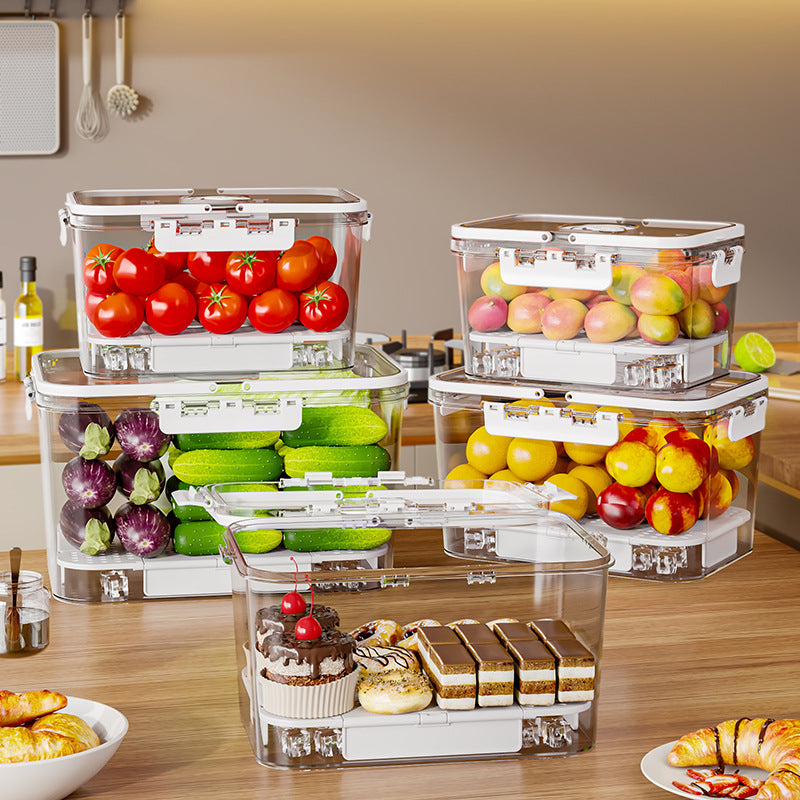 Portable crisper portable camping household refrigerated fruit bento sealed food grade outdoor storage box