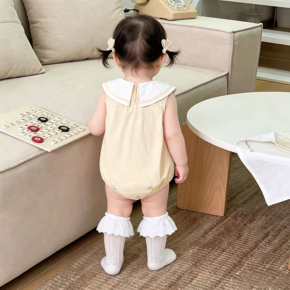 Summer lightweight romper baby princess super cute stylish bodysuit infant clothes summer sleeveless outing jumpsuit