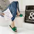Fashionable and luxurious women's slippers: thickened, floral-embellished, indoor/outdoor, bathroom, anti-slip, summer korean style