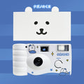 Self-deprecating bear chiikawa disposable film camera - point and shoot with flash - perfect birthday gift for students