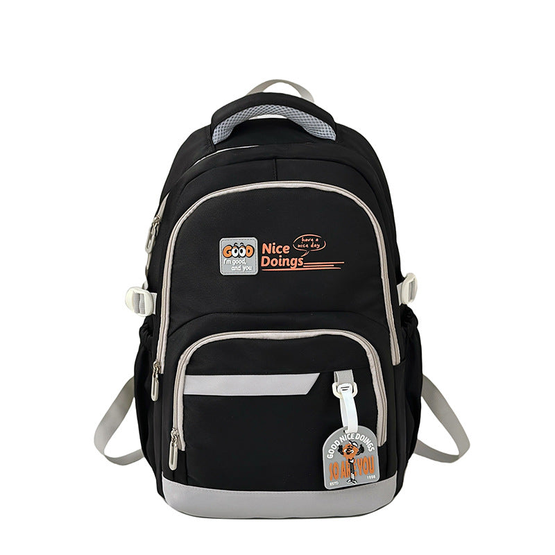 Spot large capacity backpack new fashion trend versatile backpack backpack college student nylon bag wholesale
